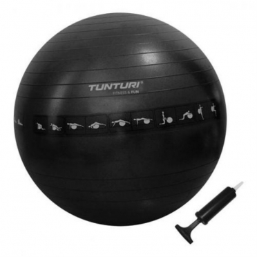 Tunturi Gymball 75 cm anti burst zwart 14TUSFU288 